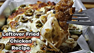 Leftover Fried Chicken Recipe  Easy Snack with Leftover Food  Left Over Food Recipe shorts [upl. by Siriso]