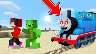 JJ and Mikey vs Thomas the Train in Minecraft Maizen Mizen Mazien jj and mikey [upl. by Atena]