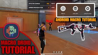 free fire android macro tutorial  macro Droid settings tutorial [upl. by Atiuqer]