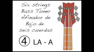 Afinador de Bajo de 6 Cuerdas  6 Strings Bass Tuner [upl. by Consuela829]