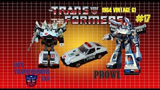 TRANSFORMERS G1 AUTOBOT PROWL VINTAGE TOY REVIEW [upl. by Hodosh]