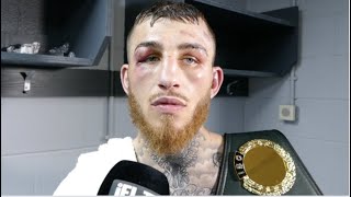 SAM EGGINGTON IMMEDIATE REACTION AFTER BEATING PRZEMYSLAW ZYSK amp WINNING THE IBO SUPER WELTERWEIGHT [upl. by Akcirehs]