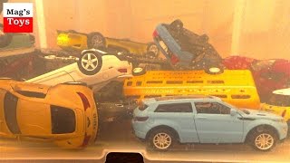 A lot of Toy Cars jump into the water  Video for kids [upl. by Kari]