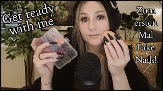 ASMR  Get Ready with Me  Fake Nails aufkleben 💅🖤 [upl. by Doehne]