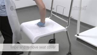 Commode cleaning demonstration  Clinell [upl. by Oiramad]