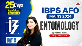 IBPS AFO Mains 2024  Entomology Class 9  By Pratibha Mam [upl. by Ynabla]