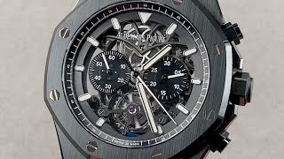 Audemars Piguet Royal Oak Tourbillon Chronograph Openworked 26343CEOO1247CE01 Watch Review [upl. by Doralin516]