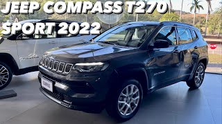 Jeep Compass T270 Sport 2022  TODOS os detalhes da versão de entrada do Compass 4K HDR [upl. by Vine]