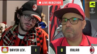 BAYER LEVERKUSENMILAN 10 LIVE REACTION  TIFOSI MILANISTI vs GUFO  TIFOSIAMO [upl. by Kellda552]