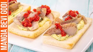 ANTIPASTO DI PESCE A POCHI EURO CROSTINI CON ARINGA [upl. by Htebiram473]