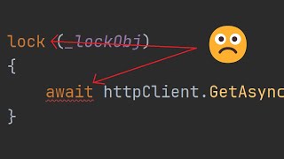 Why you cant use await inside a lock CNET [upl. by Adlare]