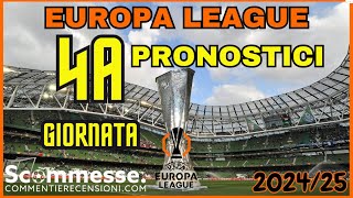 Pronostici Europa League 4a giornata 67 novembre 2024 europaleague scommesse calcio [upl. by Mirilla638]