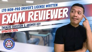 LTO EXAM REVIEWER 2024 TAGALOG FOR NON PROFESSIONAL DRIVERS LICENSE  Complete Question amp Answer Key [upl. by Alfeus]