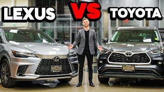 2023 Toyota Highlander vs Lexus RX 350 Full Review [upl. by Llehsim715]