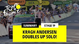 TDF2020  Stage 19  Kragh Andersen doubles up solo [upl. by Yuk741]