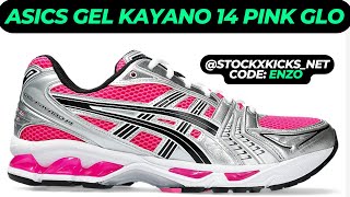 ASICS GEL KAYANO 14 PINK GLO UNBOXING AND REVIEW STOCKXKICKS [upl. by Amaras]