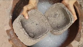 ASMR  Bombastic Gritty Hole Shapes Floor  Foamy Water Crumbles in ClayPot [upl. by Cymbre]