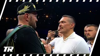 Oleksandr Usyk Invades the Ring To Face off With Tyson Fury To Set Up Undisputed Heavyweight Fight [upl. by Celin]