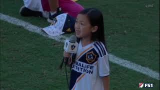 7 YearOld Crushes National Anthem Zlatan Approves [upl. by Neelhsa625]