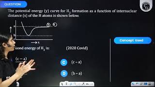 The potential energy y curve for H2 formation as a function of internuclear distance x of th [upl. by Burnside746]