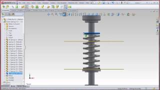 SolidWorks  How to add springs in assembly [upl. by Tait]