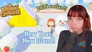 New Year New Animal Crossing Island  restarting my island in acnh in 2024 lets play ❄ [upl. by Nnayhs158]