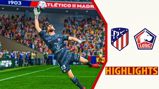 Atletico Madrid Vs Lille Match Highlights  Champions league [upl. by Allenotna]