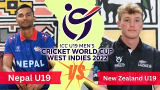 ICC Under19 Cricket World Cup 2024 NEW ZEALAND U19 vs NEPAL U19 [upl. by Haase816]