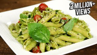 How To Make Pesto Pasta  Penne Pasta With Pesto Sauce  The Bombay Chef  Varun Inamdar [upl. by Oniliuqnart107]