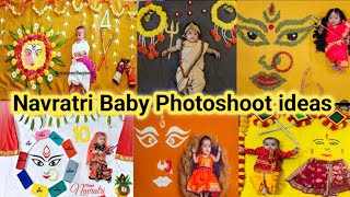 Navratri Theme Baby Photoshoot ideasNavratri photoshoot for baby girl  Baby Durga photoshoot ideas [upl. by Adidnere]