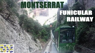 MONTSERRAT FUNICULAR RAILWAY REVIEW  BARCELONA CATAYUNYA  FULL RIDE [upl. by Lanette685]