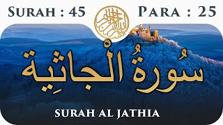 45 Surah Al Jasia  Para 25  Visual Quran with Urdu Translation [upl. by Nelubez]