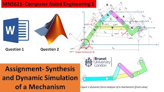 Assignment MN5621 Synthesis and Dynamic Simulation of a Mechanism Brunel university assignment CAE [upl. by Yesor]