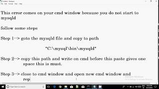 ERROR 2003 HY000 Cant connect to MySQL server on localhost 10061 without use Xammp [upl. by Ynnel]