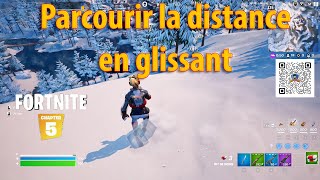 Parcourir la distance en glissant sans interruption avec les pieds congelés Fortnite [upl. by Akined]