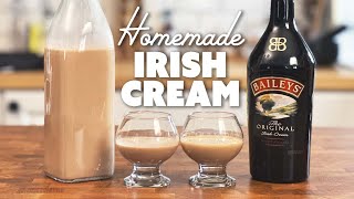 Homemade Irish Cream  BAILEYS RECIPE [upl. by Aihsenad837]