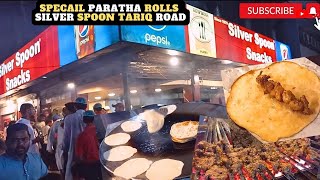 Best Paratha Roll l Silver Spoon Tariq Road l Street Food Pakistan [upl. by Eolanda]