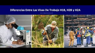 Las principales diferencias entre las visas de trabajo H1B H2B y H2A [upl. by Carrillo]