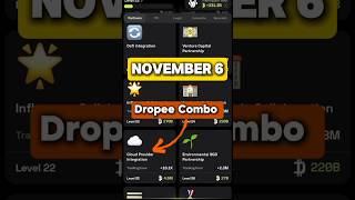 Dropee daily Combo No ember 6 Dropper Combo today Dropped Combo Dropped daily Combo dropee combo [upl. by Jala]