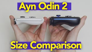 AYN Odin 2 VS Odin 1  Size Comparisons With Other Retro Handhelds [upl. by Sum969]