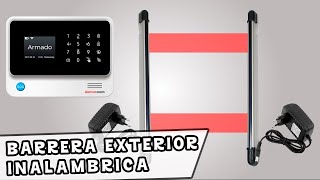 Barrera perimetral exterior inalámbrica con alimentación 12V cargador corriente para alarmas de casa [upl. by Burleigh]