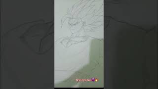 beast gohan 😈🔥drawing drawingyoutubeshorts [upl. by Oemor]