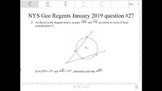 NYS Geometry Regents January 2019 Question 27 [upl. by Etak]