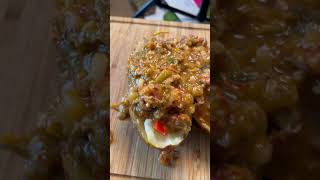 Seafood Etouffee Baked Potato hiphop officialjamia food foodie [upl. by Stoddard]