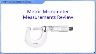 Metric Micrometer Measurements Review [upl. by Ule]