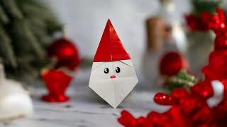 DIY Santa Claus origami  Papiroflexia de navidad para niños [upl. by Conal]