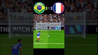 BRAZIL VS FRANCE  FINAL  FIFA WORLD CUP  REALISTIC PES GAMING  pes football gaming trending [upl. by Ainit]