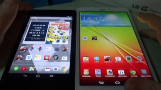 Google Nexus 7 2013 Android 442 vs LG G Pad 83 Stock ITA [upl. by Lepp]