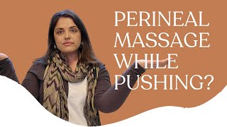 Perineal massage while pushing [upl. by Finer]