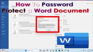 How to Password Protect a Microsoft Word Document [upl. by Ky]